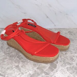 NEW Nine West alexx strappy platform wedge 6.5
